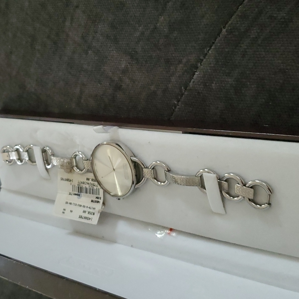 Coach stainless steel logo watch